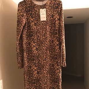 NWT Zara animal print dress M